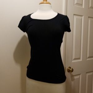 Open back black shirt